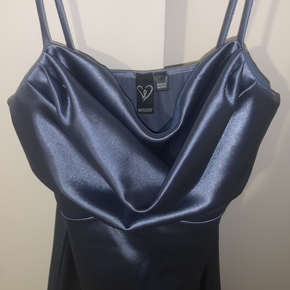Lola High Slit Satin Dress - Picture 8 of 9